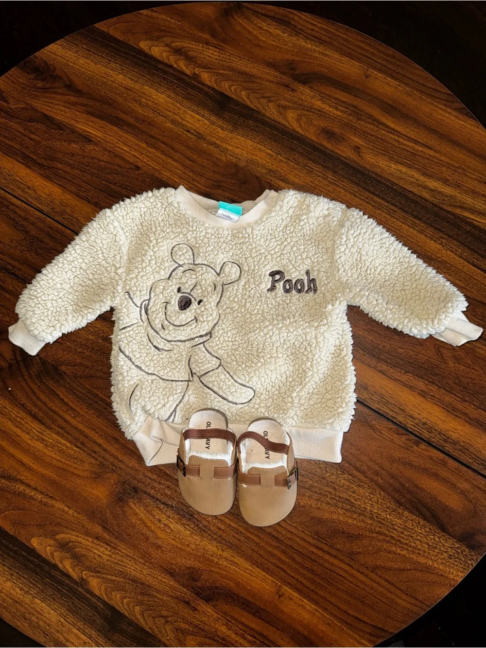 Disney Winnie the Pooh Sherpa Fleece Pullover with shoes.